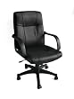 Madison Leather Executive Office Chair w/ Black Base & Gas Lift & Tilt w/ Lumbar Support