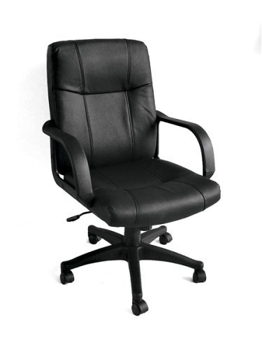  Madison Leather Executive Office Chair w Black Base and Gas Lift and Tilt w Lumbar Support