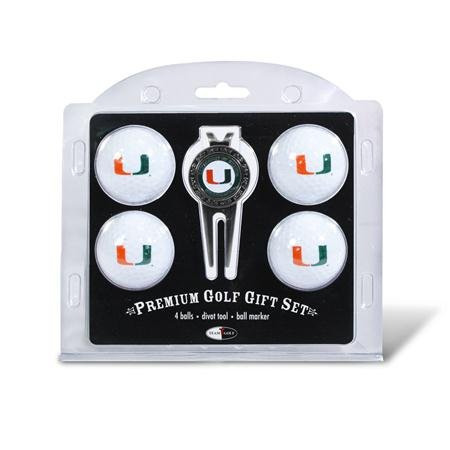 Miami Hurricanes Um Ncaa 4 Team Logo Golf Ball Divot Tool Set