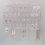 Wall Mount Earring Holder Storage Rack Hanging Jewelry Organizer Display (Earring Angel Clear Acrylic)
