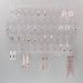 Wall Mount Earring Holder Storage Rack Hanging Jewelry Organizer Display (Earring Angel Clear Acrylic)
