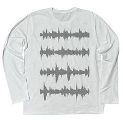 アイデアに脱帽! 音楽編集ソフトの音の波形をモチーフにしたロングスリーブ Tシャツsound wave