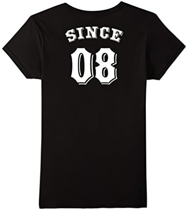 Women's Together since 2008 couple's t-shirt Large Black