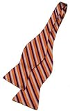 Orange and Purple Thin Stripe Hand Tied Bowtie