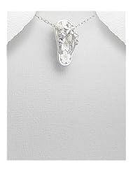 Flip Flop Pendant Necklace In 92.5 Sterling Silver