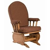 Maple/Oak Bow Back Glider Replacement Cushion Cushion: Back, Fabric: Basil
