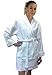Waffle Hotel Spa Bathrobe with Terry Loop Lining, 100% Cotton, Short, White, One Size