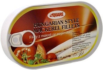 Square Hungarian Style Mackrel Fillets ( 7.05 oz 200g ) by Square