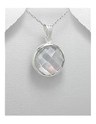 CZ Pendant Necklace In 92.5 Sterling Silver