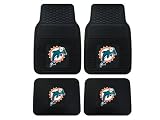 A Set of 4 NFL Universal Fit Front and Rear All-Weather Floor Mats - Miami Dolphins