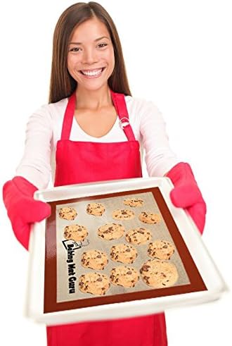 Premium Non-Stick Baking Mat Half Sheets (2 pk.),Comparable to Silpat and Artisan Brands, Professional Grade Silicone Baking Mat Set, Bonus Cookbook, Reusable and Dishwasher Safe, 100% Risk Free with Lifetime Guarantee
