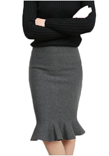 (レモンツリーセブン)Lemon tree7 レディース ニット スカート タイトスカート 膝丈 ミニスカート マーメイドライン 人魚姫 秋冬スカート ミニ 無地 ニット フレア ハイウエスト 着痩せ 秋 冬
