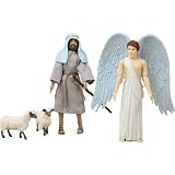 Birth of Jesus Angel and Shepherd Action Figure Set