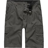 BURNSIDE Microfiber Mens 22.5 Cargo Shorts - Charcoal