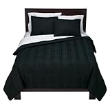 Fieldcrest Luxury Black/White Comforter Set - Queen