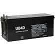 UPG Sealed Lead-Acid Battery - AGM-type, 12V, 200 Amps, Model# UB-4D