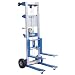 Genie GL-8 Aluminum Standard Base Material Lift with Steel Forks and Winch Handle, 120.5" Lift Height, 22.5" L x 20.5" W Fork, 400lbs Capacity
