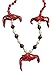 Red 3 Crawfish Mardi Gras Beads Party Favor Necklace