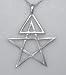Sterling Silver 3rd Degree Pentagram Necklace