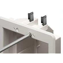 Arlington TVBU505-1 Recessed TV Box Wall Plate Kit Paintable 2-Gang, White