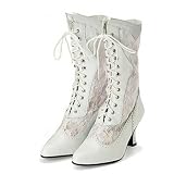 Victorian Leather and Lace Wedding Boot