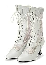 Victorian Leather and Lace Wedding Boot