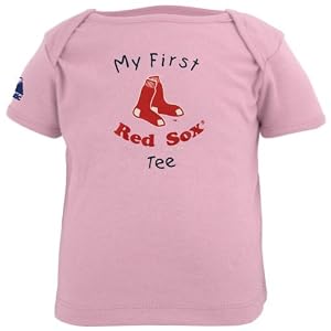 Click to buy Boston Red Sox Logo Merchandise: Toddler Girls Pink My First T-shirt from Amazon!