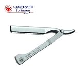 Dovo Silver Shavette Straight Razor Replaceable Blade Satin Finish