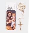 Bookmark Rosary - Saint Joseph - Bookmark and Full 14" Rosary - Exclusively from the Studios of Cromo NB (Milano, Italy)