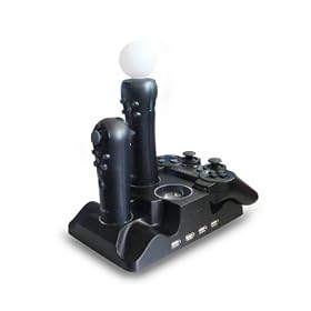 Quad-dock 4-in-1 syst�me d'alimentation pour PS Move