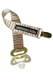 Sweet Pea Baby Pacifier Clip - Pink Carnival Stripes