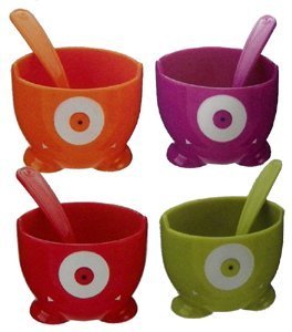 Monster Fun Ice Cream Bowl & Spoon Set - 12 Ounce