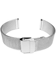 18mm Stainless Steel Wire Mesh Bracelet Watch Band Strap