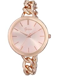 Geneva Womens 8177C-GEN Analog Display Quartz Rose Gold Watch