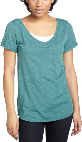 Roxy Junior's Roll Sleeve V-Neck Tee
