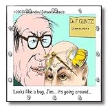 Londons Times Miscellaneous Funny Cartoons - A Bug Going Around - Wall Clocks