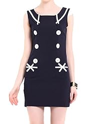 Corset   Waistline Polyester Sleeveless Lace  Dress With a Ribbon 