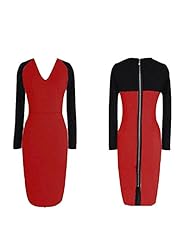 Sexy V-neck Knee Length Polyester/Spandex Summer  Dress