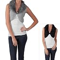 Hailey Jeans Co Juniors Faux Fur Collar Cropped Bolero Sweater
