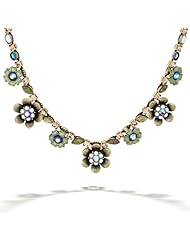La Contessa Millefiori Collection Pearl Flowers Jeweled Garden Necklace by Mary DeMarco - N8820