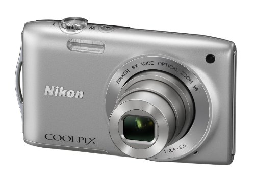 Nikon Coolpix S3300 Digital Camera - Silver (16MP, 6x Optical Zoom) 2.7 inch LCD