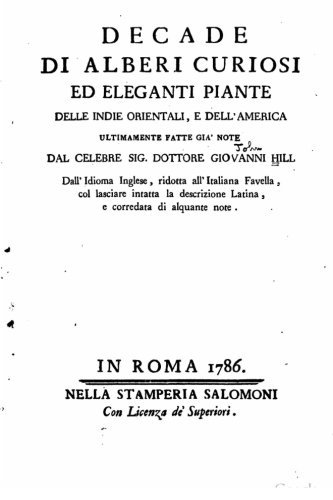 Decade di alberi curiosi ed eleganti piante delle Indie Orientali (Italian Edition)