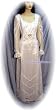 Victorian Empire Waist Dress, White/White, Size 14
