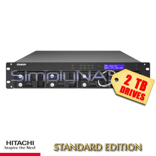 QNAP TS-859U-RP+ 12TB (6x2000GB) 8-bay 2U NAS Integrated with Hitachi Deskstar 7K3000 (Desktop)