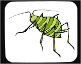 Decorated Mouse Pad with green, aphid, insect, antennae, bug