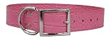 Croco - Faux Crocodile Leather Collar - 1 1/2 in. x 22 in. - Pink