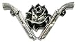Mens "Rose Guns" Gun Metal Belt Buckle Mens "Rose Guns" Gun Metal Belt Buckle