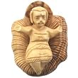 Baby Jesus in Cradle or Manger - Olive wood (7.6 cm or 3")