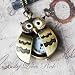 Flappy Wings Owl Locket Watch Necklace