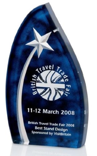 Flame Marble Award, Acryl Glas - Trophäe (pro Stück) Ätzkunst 